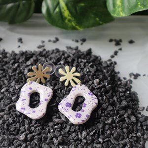 Polymer Clay Earrings, Handmade gifts for her, Purple Passion Collection